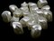 20 16mm Diamond Twist Vintage Cultura Pearls White Plastic Beads